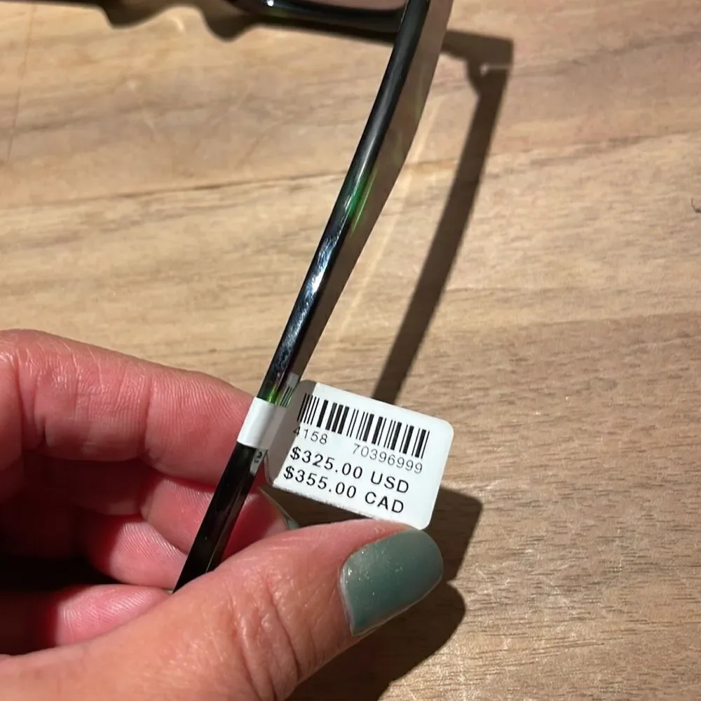 Anthropologie x Transparent Sunglasses Marnie Green Tie Dye Polarized NWT